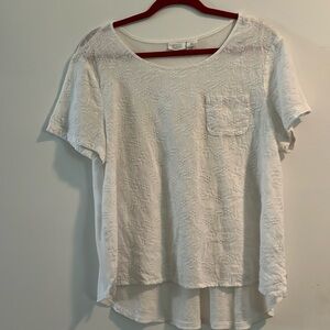 White T-shirt with Embroidery Details